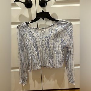 True Craft Cropped Blouse - NWT Never Worn - Size S